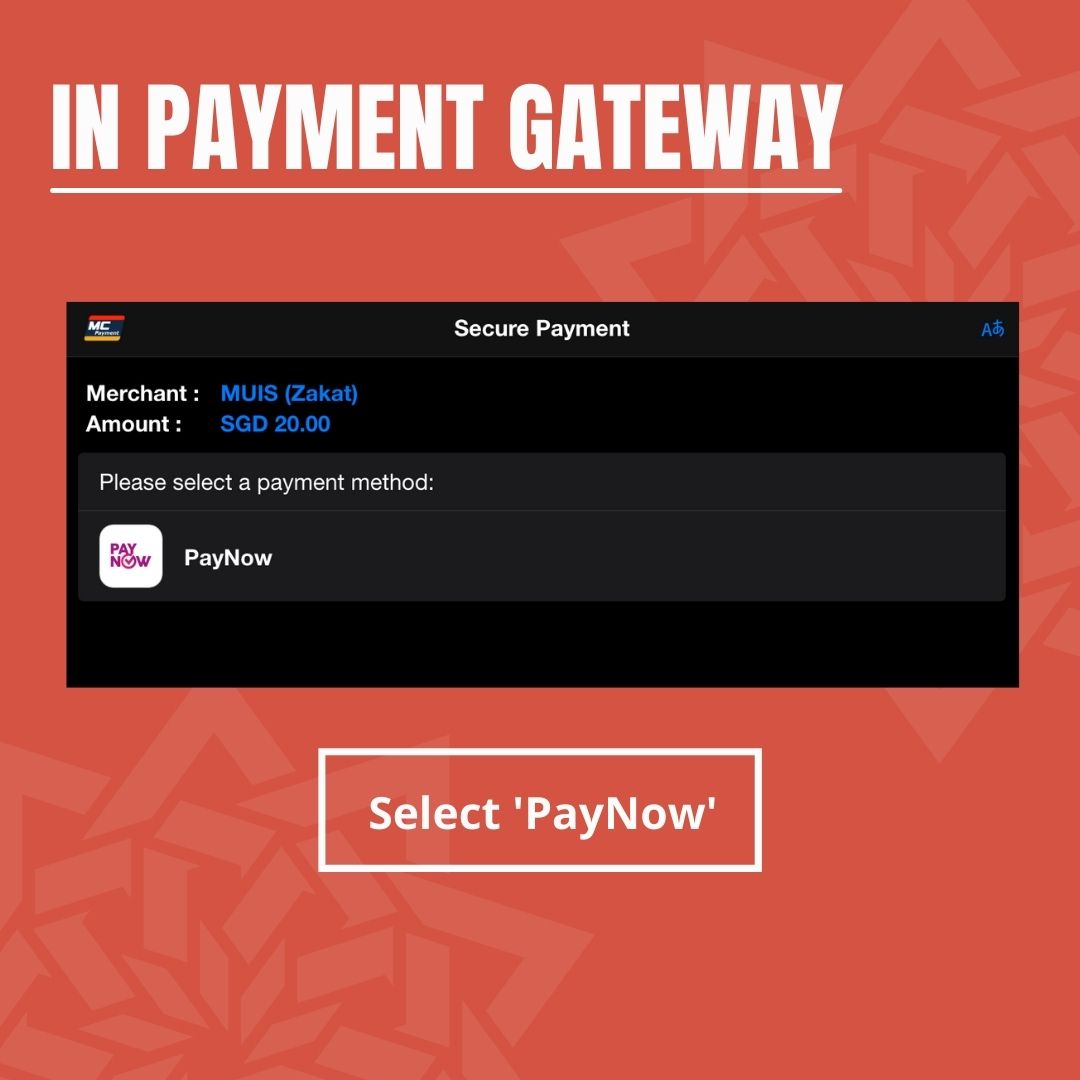 Zakat PayNow Step 2